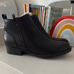 Easy Spirit Black Ankle Booties with Low Block Heel